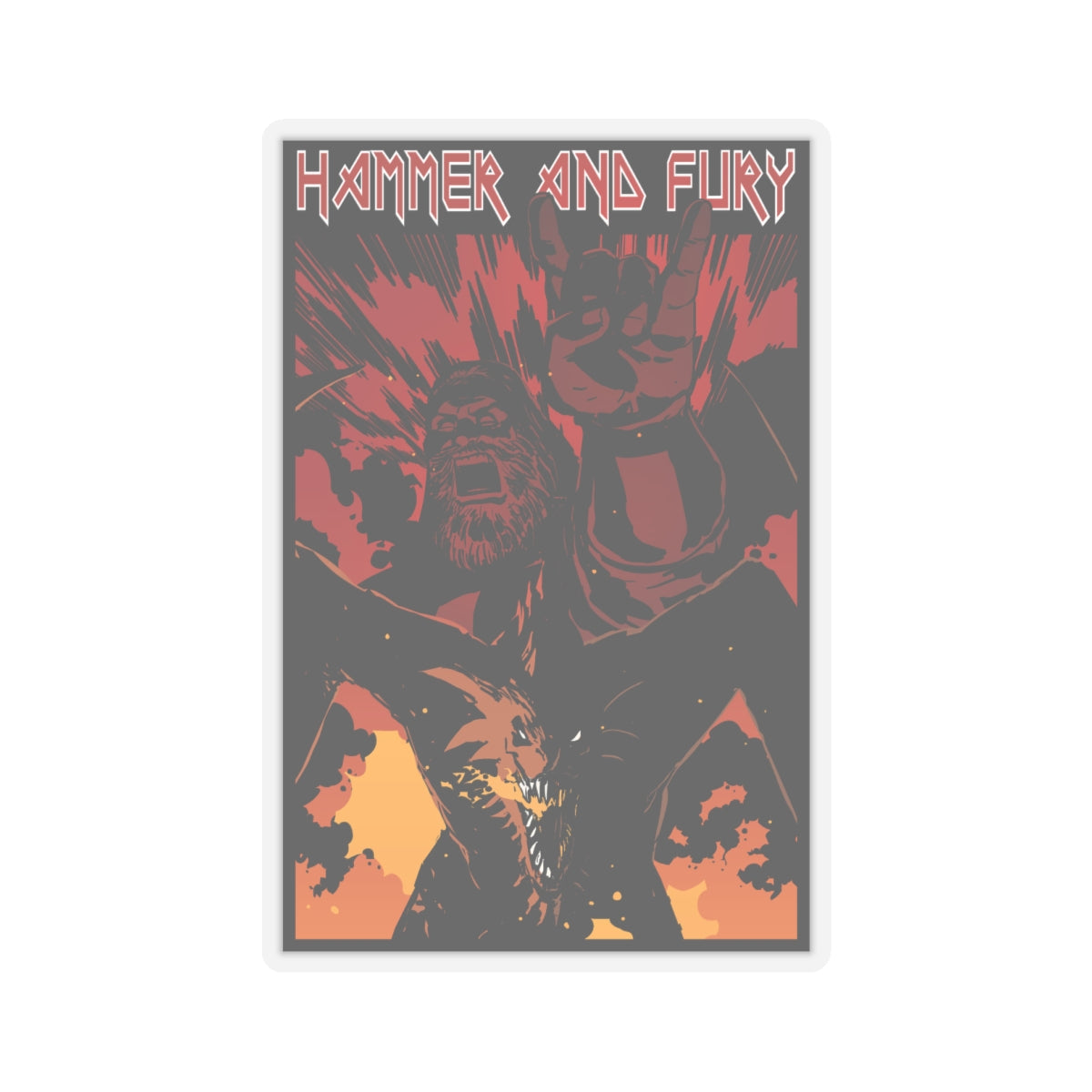 HAMMER AND FURY STICKERS