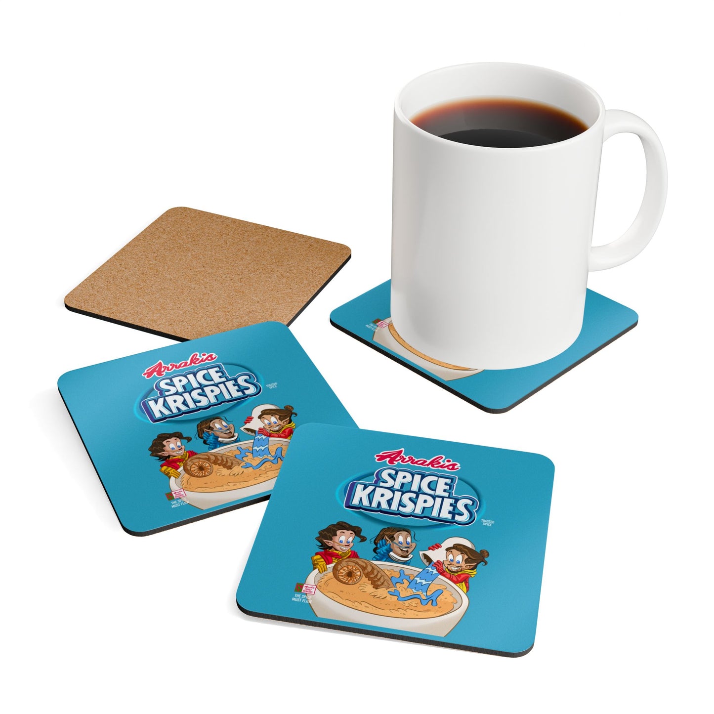 Spice Krispies Corkwood Coaster Set