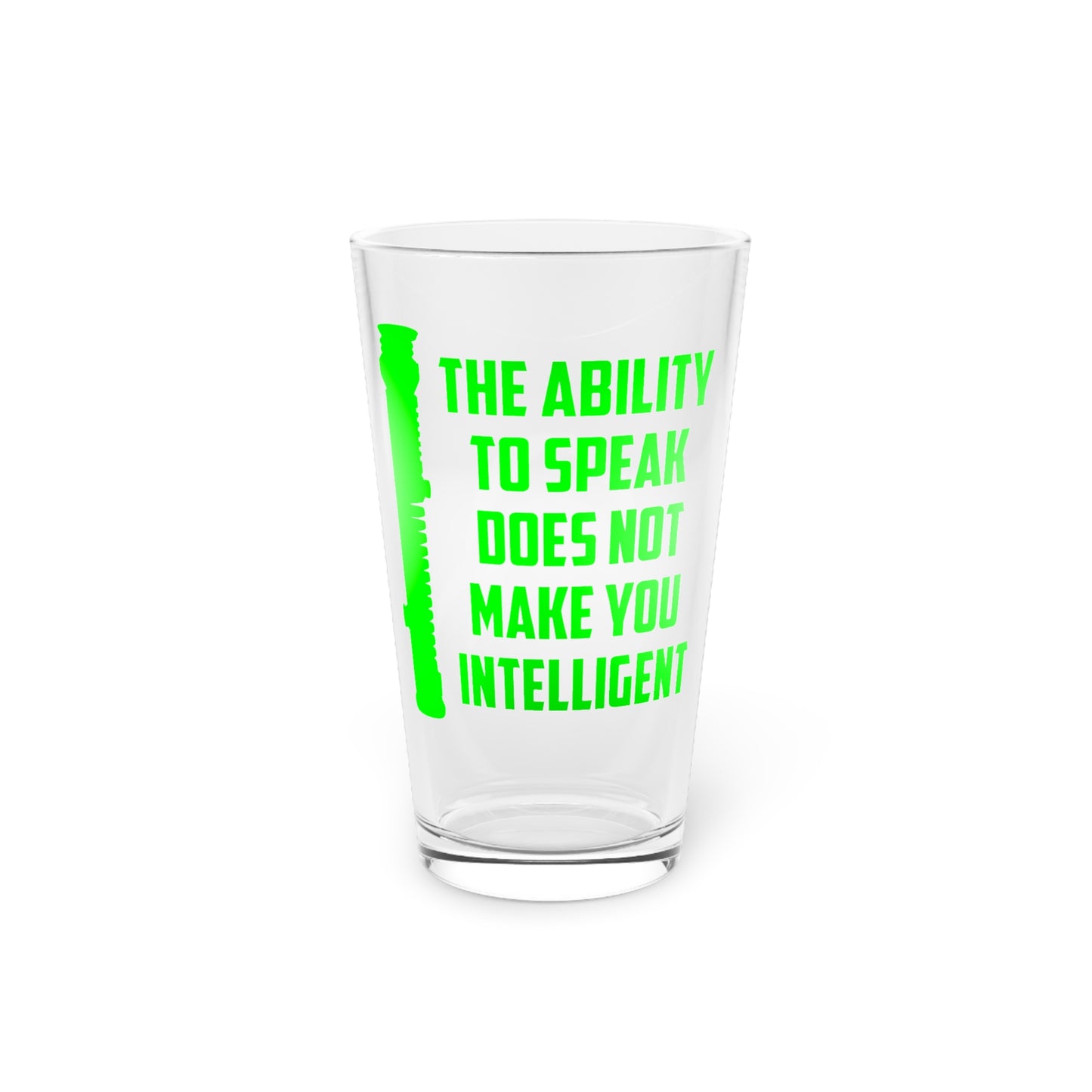 Ability to Speak Pint Glass