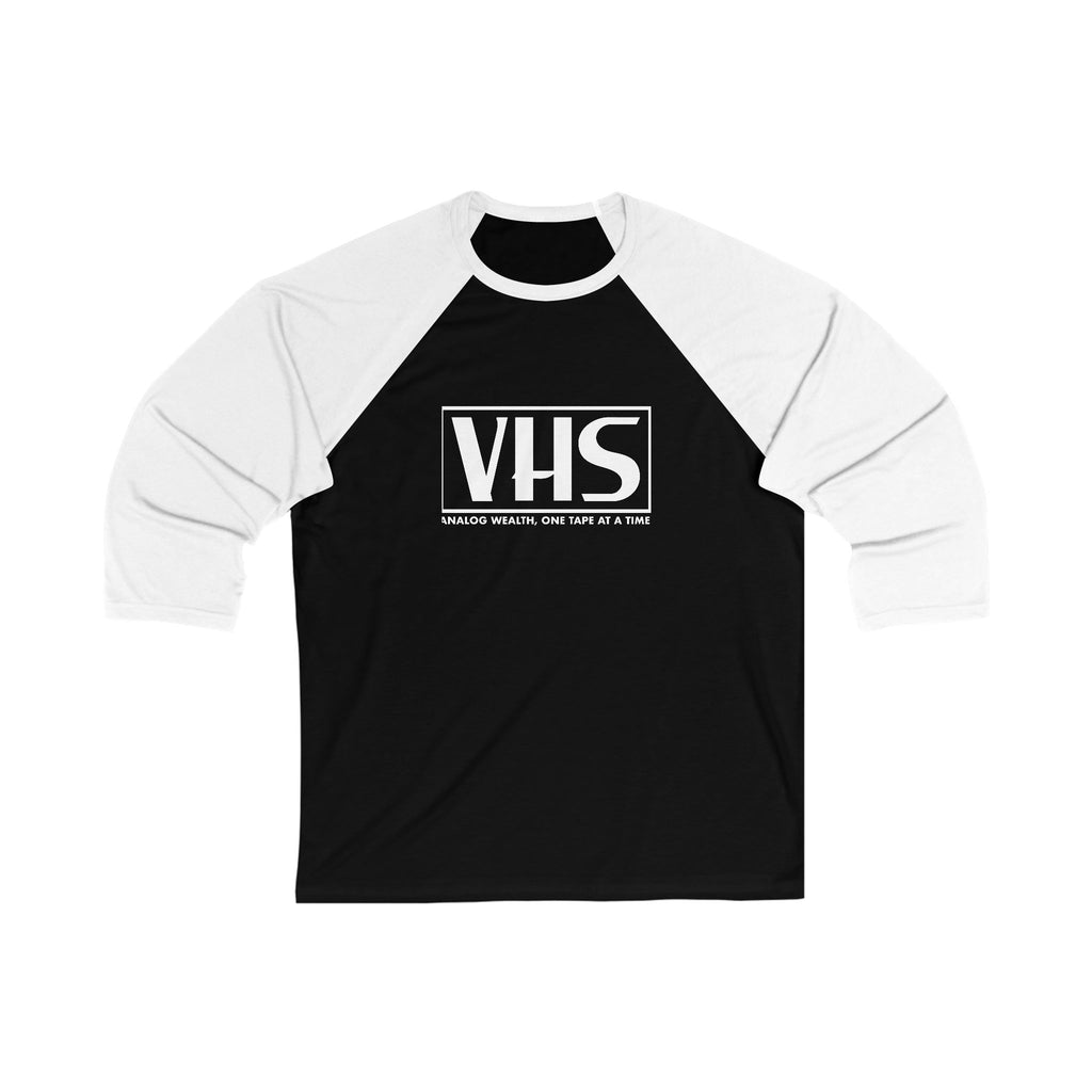 Analog Wealth VHS Black Baseball T-Shirt