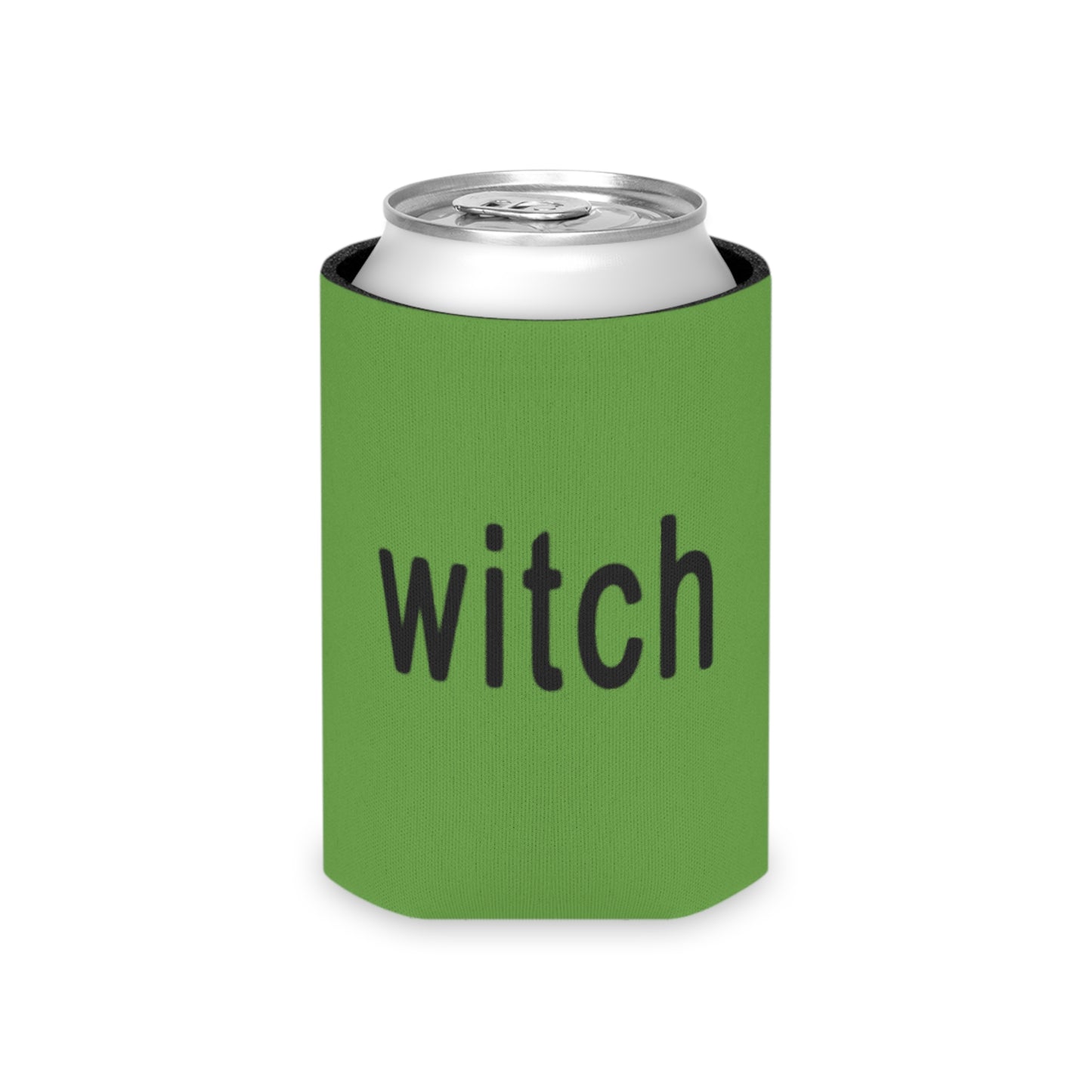 can in a can cooler with brat inspired witch logo