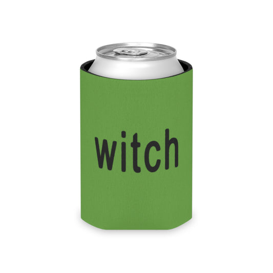 can in a can cooler with brat inspired witch logo