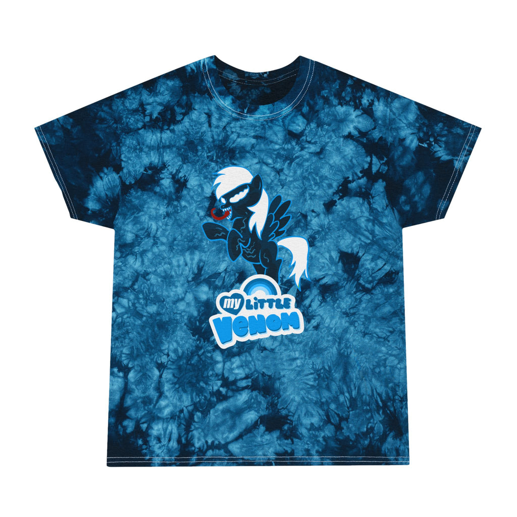 blue and black crystal tie dye t shirt with my little pony inspired by venom